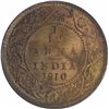 Image 1 : Bronze One Twelfth Anna coin of King Edward VII of 1910.