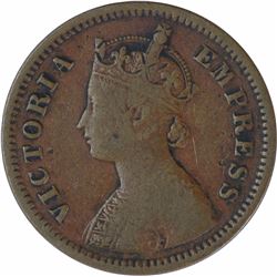 Copper Half Pice Coin of Victoria Empress of 1885.