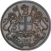 Image 1 : Copper One Quarter Anna Coin of East India Company of Calcutta Mint of 1835.