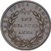 Image 2 : Copper One Quarter Anna Coin of East India Company of Calcutta Mint of 1835.