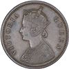 Image 2 : Copper One Quarter Anna Coin of Victoria Queen of Calcutta Mint of 1874.