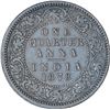 Image 1 : Copper One Quarter Anna Coin of Victoria Empress of Calcutta Mint of 1878.