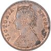 Image 2 : Copper One Quarter Anna Coin of Victoria Empress of Calcutta Mint of 1901.