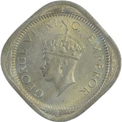 Cupro Nickel Two Annas Coin of King George VI of 1939.