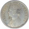 Image 2 : Silver Quarter Rupee Coin of Victoria Empress of Bombay Mint of 1884.