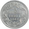Image 1 : Silver One Quarter Rupee Coins of Victoria Queen of 1862.