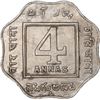 Image 1 : Cupro Nickel  Four Annas Coin of King George V of Bombay Mint of 1920.