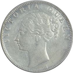 Silver One Rupee Coin of Victoria Queen of Bombay Mint of 1840.