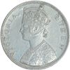 Image 2 : Silver One Rupee Coin of Victoria Queen of 1862.
