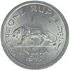 Image 1 : Nickel One Rupee Coin of King George VI of Lahore Mint of 1947.