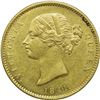 Image 2 : Gold One Mohur Coin of Victoria Queen of Calcutta Mint of 1841.