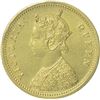 Image 2 : Gold One Mohur Coin of Victoria Queen of Calcutta Mint of 1862.