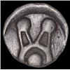 Image 1 : Extremely Rare Silver Punch Marked One Eighth Shana Coin of Kuntala Janapada.