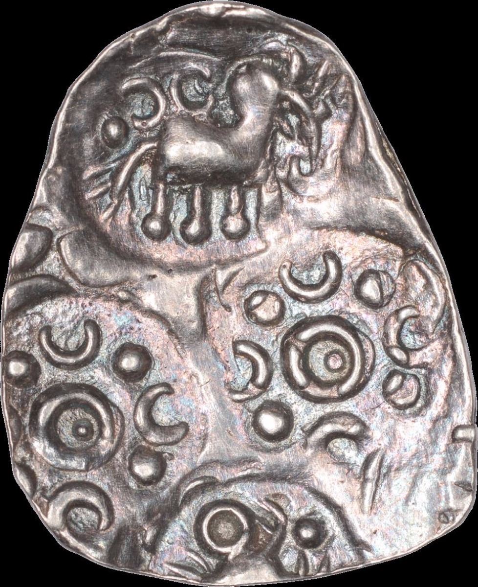 Punch Marked Silver Half Karshapana Coin of Vidarbha Janapada.