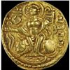 Image 2 : Very Rare Gold Dinar Coin of Samudragupta of Gupta Dynasty of King, Queen and Lion to Left Type.