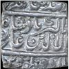 Image 2 : Silver Square One Rupee Coin of Akbar of Urdu Zafar Qarin Mint.