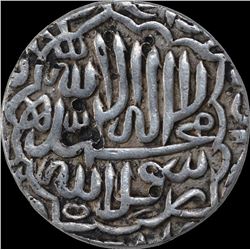 Silver One Rupee Coin of Akbar Jaunpur Mint.