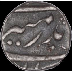 Silver One Eighth Rupee Coin of Aurangzeb Alamgir.