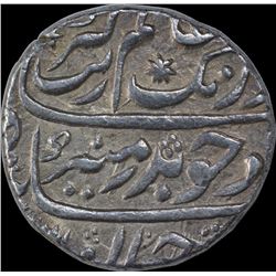 Silver One Rupee Coin of Aurangzeb Alamgir of Gulkanda Mint.