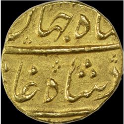 Gold Mohur Coin of Shahjahan II of Surat Mint.