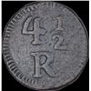 Image 2 : Copper Four and Half Reis Coin of Maria II of Goa of Indo Portuguese.