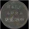 Image 2 : Copper Half Anna Coin of Calcutta Mint of Bengal Presidency.