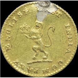 Gold Quarter Mohur Coin of Madras Presidency.