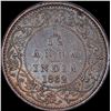 Image 2 : Copper One Twelfth Anna Coin of Victoria Queen of Madras Mint of 1862.