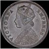 Image 2 : Copper One Twelfth Anna Coin of Victoria Empress of Calcutta Mint of 1878.