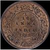 Image 1 : Copper One Twelfth Anna Coin of Victoria Empress of 1888.