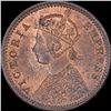 Image 2 : Copper One Twelfth Anna Coin of Victoria Empress of Calcutta Mint of 1891.