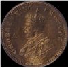 Image 2 : Bronze One Twelfth Anna coin of King George V of 1915.