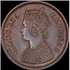 Image 2 : Copper Half Pice Coin of Victoria Empress of Calcutta Mint of 1886.
