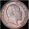 Image 2 : Copper One Quarter Anna Coin of King Edward VII of Calcutta Mint of 1904.