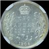 Image 1 : Silver Two Annas Coin of King Edward VII of 1904.