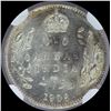 Image 1 : Silver Two Annas Coin of King Edward VII of 1906.