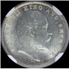Image 2 : Silver Two Annas Coin of King Edward VII of 1906.