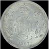 Image 1 : Silver Two Annas Coin of King Edward VII of 1907.