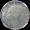 Image 2 : Silver One Quarter Rupee Coin of Victoria Queen of Bombay Mint of 1840.