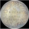 Image 2 : Silver One Quarter Rupee coin of Victoria Empress of 1898.