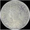 Image 2 : Silver One Quarter Rupee coin of Victoria Empress of 1900.