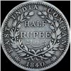 Image 2 : Silver Half Rupee Coin of Victoria Queen of 1840.