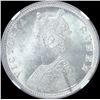 Image 2 : Silver Half Rupee Coin of Victoria Queen of 1862.