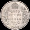 Image 1 : Silver Half Rupee Coin of King Edward VII of Calcutta Mint of 1906.