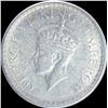 Image 2 : Silver Half Rupee Coin of King George VI of Calcutta Mint of 1939.
