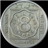 Image 1 : Cupro Nickel Eight Annas Coin of King George V of Calcutta Mint of 1919.