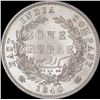 Image 2 : Silver One Rupee Coin of Victoria Queen of Calcutta Mint of 1840.