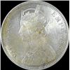 Image 2 : Silver One Rupee Coin of Victoria Empress of 1885.
