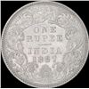 Image 1 : Silver One Rupee Coin of Victoria Empress of Bombay Mint of 1887.