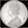 Image 2 : Silver One Rupee Coin of Victoria Empress of Bombay Mint of 1887.